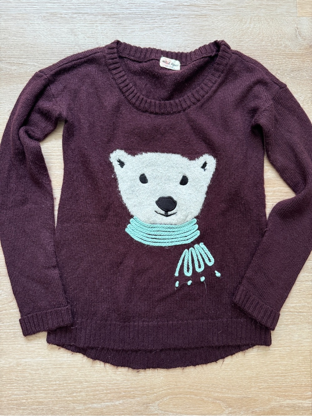 Black Poppy Pacsun Purple Polar Bear Sweater Women’s Size Extra Small
